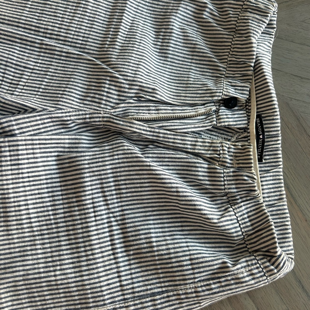 Brandy Melville Black and White Striped Capris